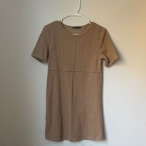 Zara Camel Knit Sweater Dress